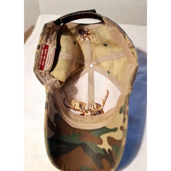 Moose Embroidered Camo Baseball Cap Adjustable PatrioticJacSales 100% Acrylic - Picture 4 of 6